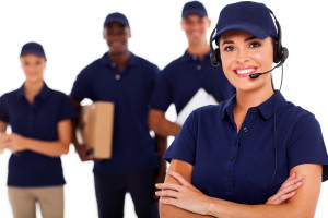 professional courier service staff