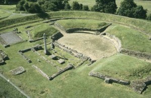 verulamium amphitheatre st albans, hertfordshire.