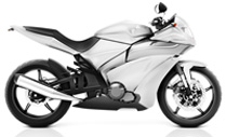 attractive silver motorcycle