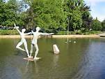 image of statue of man and woman in lake in hemel hempstead